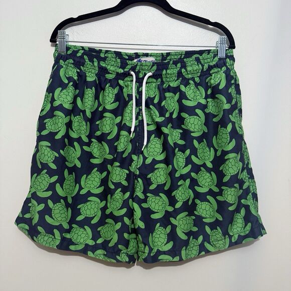 trunks surf and swim co Mens XL Sea Turtle Swim Trunks Preppy Coastal Resort - Picture 1 of 7